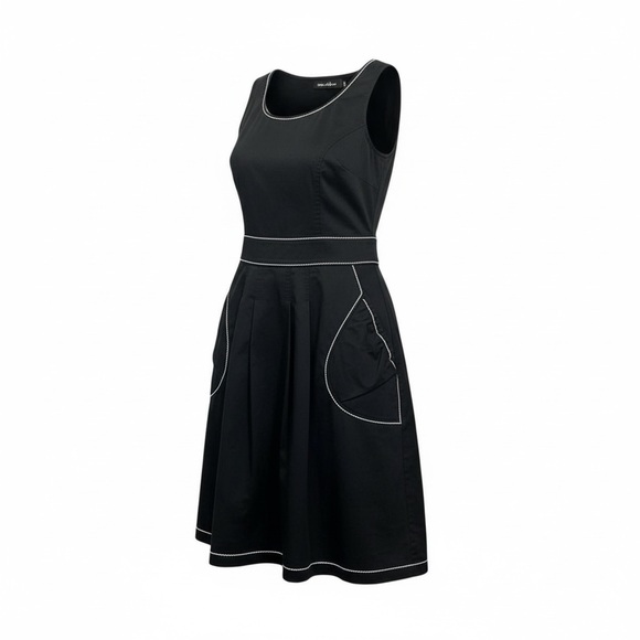 Love Moschino Women's Tea Length Dress Size‎ 8 Black Cotton - Picture 2 of 10